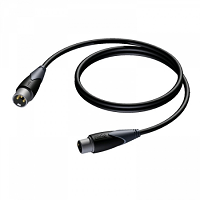 XLR male - XLR female kabel 3m BLACK